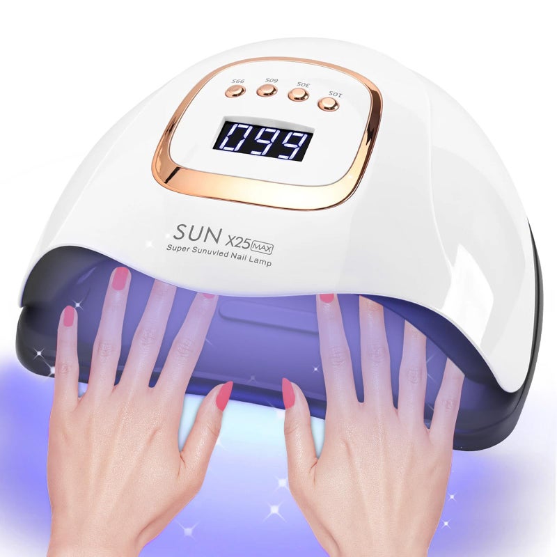 380W UV LED Nail Lamp Professional Nail Dryer Gel Polish Light with 81 Beads UV Nail Light With 4 Timer Settings Nail Polish Curing Gel LED Dryer With Automatic Sensor